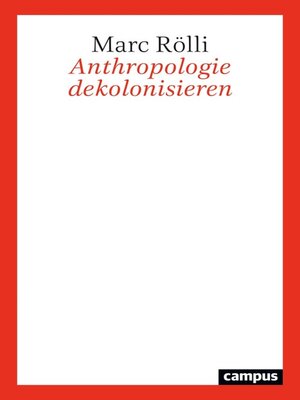 cover image of Anthropologie dekolonisieren